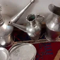 ظروف مسی قدیمی نو سفید شده یکجا فقط ۴۱ کیلو|کلکسیون اشیاء عتیقه|تهران, ایرانشهر|دیوار