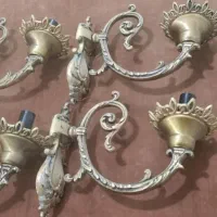 فروش 4 عدد دیوارکوب برنز قدیمی و سنگین|لوستر و چراغ آویز|کرمانشاه, |دیوار