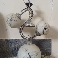 لوستر سه شاخه سفید طرح نخل