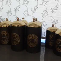 ست جا برنجی و حبوبات و ادویه ۱۶ تیکه|ظروف نگهدارنده، پلاستیکی، یکبارمصرف|ایلام, |دیوار