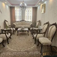 مبل استیل کلاسیک با جلو مبلی و عسلی