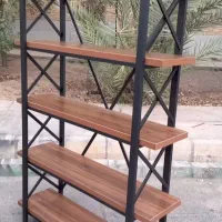 کتابخانه چوبی فلزی مدرن و خاص|کتابخانه، شلف، قفسه‌های دیواری|کرج, گلستان|دیوار