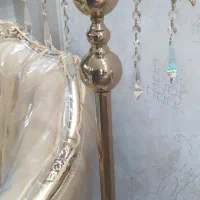 پایه آباژور و ساعت ایستاده آبکاری طلایی