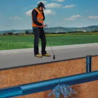 نشتیابی آب با دستگاه نم و رطوبت ترکیدگی لوله