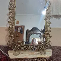 آینه شمعدان تمام برنجی