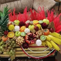 تزئینات عروس حنا میوه ارایی یلدا