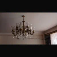 لوستر برنز 8 شاخه 16 شعله|لوستر و چراغ آویز|تبریز, |دیوار