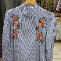 بلوز با گل دوزی زیبا