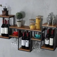 شلف ترکیب فلز و چوب|کتابخانه، شلف، قفسههای دیواری|رشت, حومه رشت|دیوار