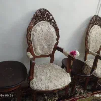 مبل سلطنتی چوب اصل با فوم سرد با میزها