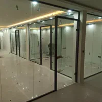 پارتیشن شیشه ای با سکوریت ۱۰میل و پروفیل آلومینیوم