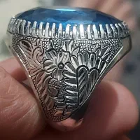 انگشتر نقره قلم آینه مخراجکاری  دست ساز