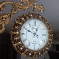 ساعت دیواری دورو طلایی