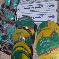 ۲۰ کیلو الکترود۳ میکا ۱۵ عدد سنگ ساب ۱۵ عدد استیل
