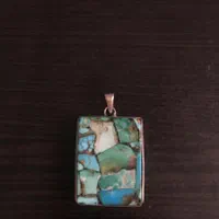 گردنبند فیروزه با قاب نقره