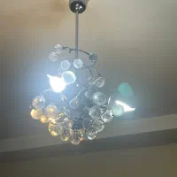 لوستر ۳ شاخه با گوی خارجی