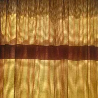 پرده ابریشمی طرح قلاب بافی آستردار شیک