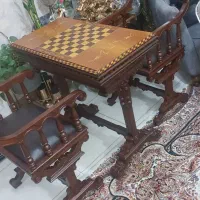 شطرنج و تخته میز،صندلی چوب گردو