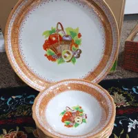فرنی خوری ته گود گل میوه ومیوه خوری بزرگ قطر 30