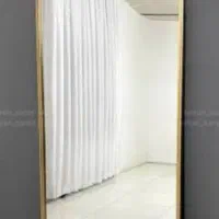آینه قدی گنبدی فلزی طلایی آبکاری شده