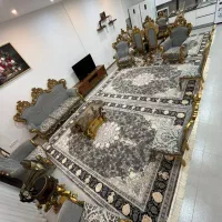 فرش۹متری برندپازیریک تبریزتمام نخ گلبرجسه نوآکبند|فرش|ساوه, |دیوار