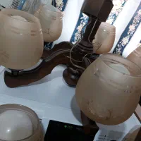 ۳ عدد لوستر چوبی زیبا|لوستر و چراغ آویز|رشت, کوی مهر|دیوار