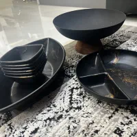 تعدادی وسایل پذیرایی و گل پنبه ای قدیمی