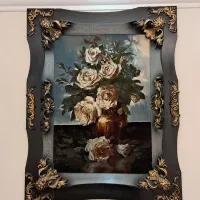 تابلو فرش ماشینی طرح گل