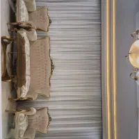 پرده حریر و دو عدد دستک