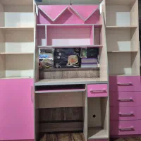 میز تحریر و کتابخانه تمام ام دی اف