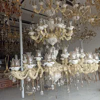 لوستر پانیذ لاکچری برنزی کرم طلا سرامیکی
