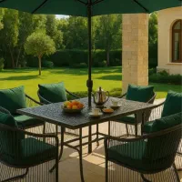 صندلی نیمکت تاب اتشدان طرح دالاس چتر باغی ویلایی