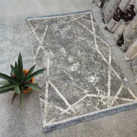 فرش ماشینی 1/5و4و6و9و12متری طوسی نقرهای