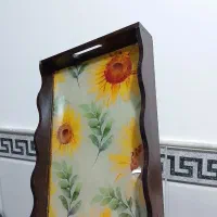 سینی چوبی و رزینی|ظروف سرو و پذیرایی|قم, قلعه کامکار|دیوار