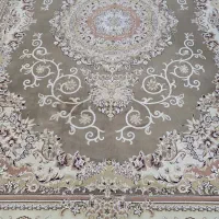 یک تخته فرش12متری گردویی گل برجسته