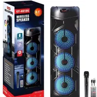 اسپیکر شارژی GY-8818G با میکروفون بی‌سیم و کنترل