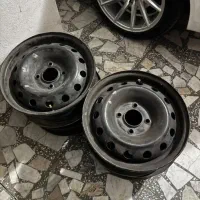 چهار عدد رینگ ۱۵فابریک با دوتا لاستیک ۲۰۵