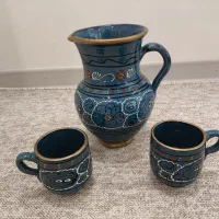 پارچ و لیوان سفالی، گلدان سفالی