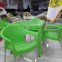صندلی پلاستیکی پایه فلزی میز تاشو کمجا|میز و صندلی غذاخوری|چهارباغ, |دیوار