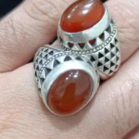 انگشتر عقیق یمن قدیمی جفت