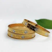 النگو ونکلیف در دو رنگ زرد و سفید