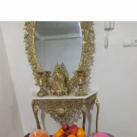 آینه شمعدان وساعت برنز