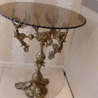 لوستر ۸شاخه برنزی کارشرکتی  به همراه میز فرشته|لوستر و چراغ آویز|پرند, فاز ۵|دیوار