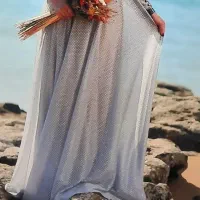 لباس مجلسی طوسی روشن پارچه اکلیلی شاین دار