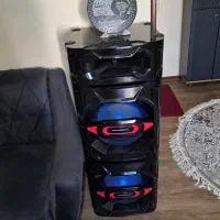 اسپیکر دو قلو بزرگ دیجی دار ،میکروفون بی سیم،کنترل