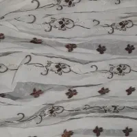 فروش پرده حریر  دو نیم متری با ولن شاین دار|پرده، رانر، رومیزی|گرگان, |دیوار