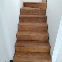 کاور چوبی پله های بتونی