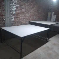 دو عدد میز کار کارگاهی آهنی