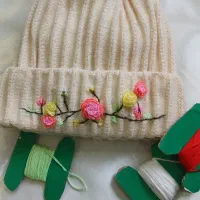 جوراب وکلاه گل دوزی شده|لباس|همدان, |دیوار