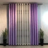 پرده مخمل شانل پانچ شده با هم رنگ|پرده، رانر، رومیزی|شادگان, |دیوار